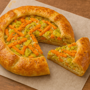 Feuilleté Rustique aux Carottes & Poireaux