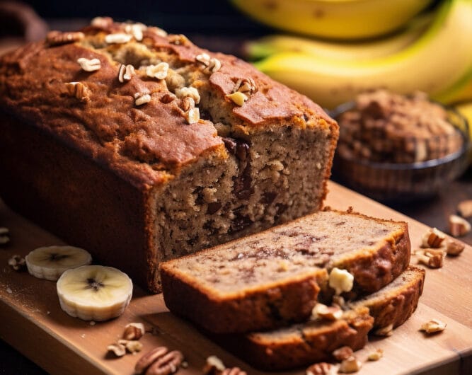 Gâteau à la banane et aux flocons d’avoine