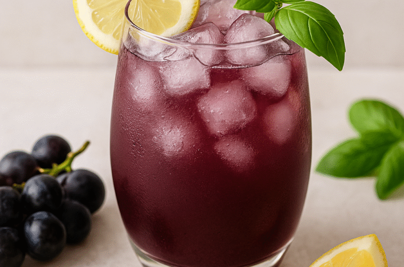 Mocktail Uva & Basilico (raisin frais, citron & basilic)