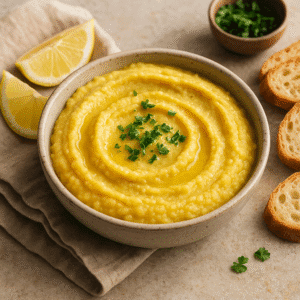 Fava Grecque – Purée de Pois Cassés Jaunes à l’Huile d’Olive et Citron