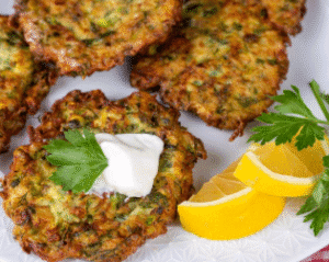 Kolokithokeftedes – Beignets Grecs de Courgettes à la Féta et à la Menthe