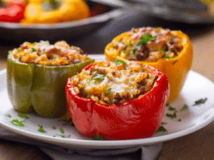Punjene Paprike sa Pirinčem – Poivrons Farcis au Riz (Origine : Balkans / Serbie, Bosnie, Croatie)