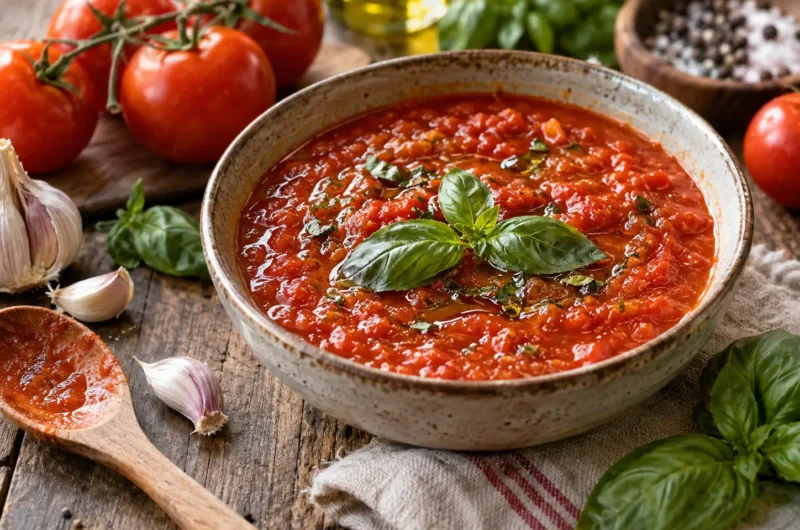 Sauce tomate maison au basilic