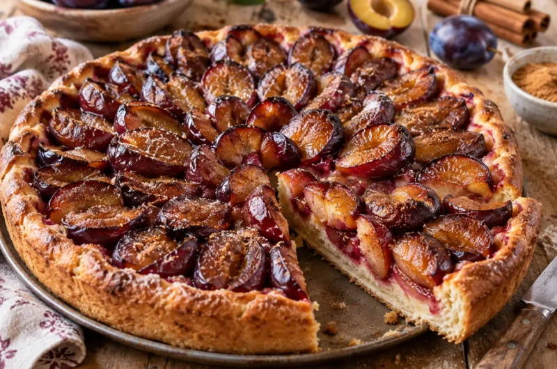 Tarte aux quetsches alsacienne traditionnelle