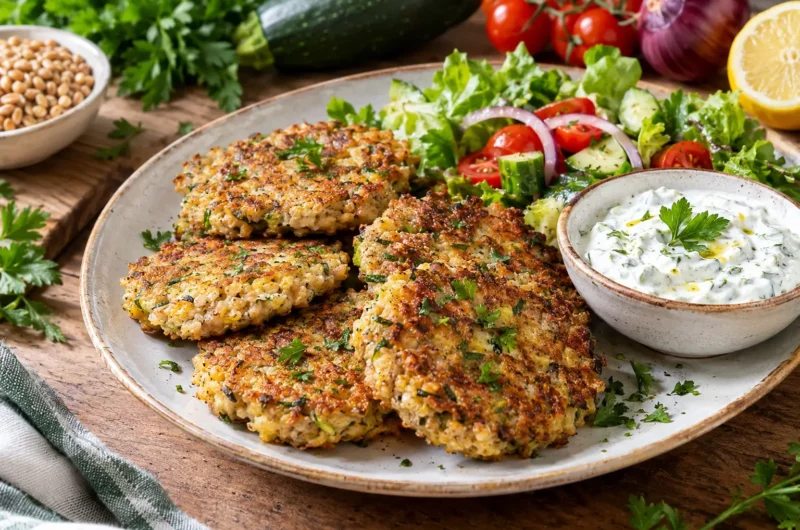 Galettes de petit épeautre au fromage et aux herbes