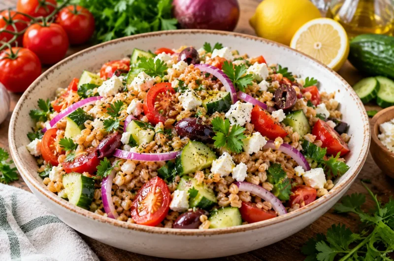 Salade de petit épeautre aux légumes